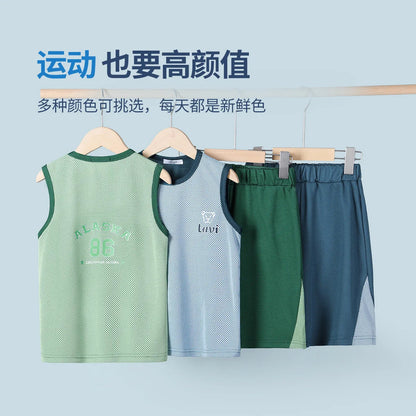 Boys Sports Suit Tank Top Set Boys' Combination Set