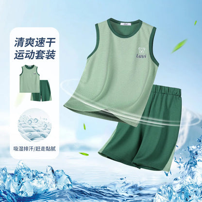 Boys Sports Suit Tank Top Set Boys' Combination Set