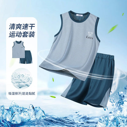 Boys Sports Suit Tank Top Set Boys' Combination Set